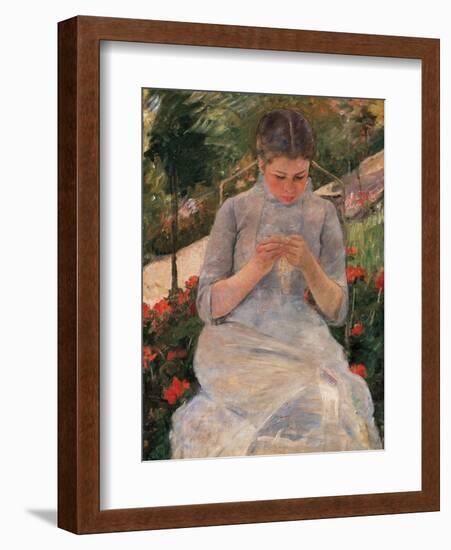 Woman Sewing-Mary Cassatt-Framed Art Print