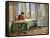 Woman Sewing-Henri Lebasque-Framed Stretched Canvas