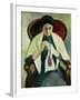 Woman Sewing-Auguste Macke-Framed Giclee Print