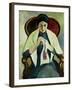 Woman Sewing-Auguste Macke-Framed Giclee Print