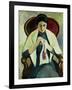 Woman Sewing-Auguste Macke-Framed Giclee Print