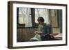 Woman Sewing-Alcide Davide Campestrini-Framed Premium Giclee Print