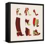 Woman Shoes-yemelianova-Framed Stretched Canvas