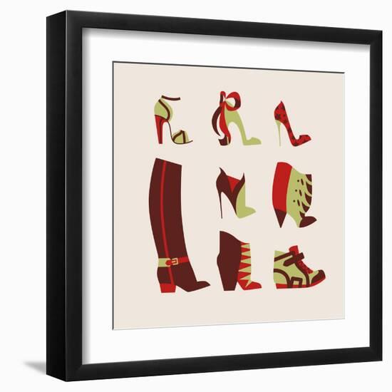 Woman Shoes-yemelianova-Framed Art Print