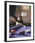 Woman Shooting Pool-null-Framed Premium Photographic Print