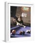 Woman Shooting Pool-null-Framed Photographic Print