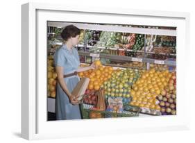 Woman Shopping at Grocery Store-William P. Gottlieb-Framed Photographic Print