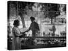 Woman Shopping For Cosmetics-Alfred Eisenstaedt-Stretched Canvas