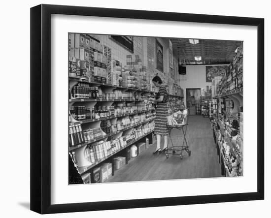 Woman Shopping in A&P Grocery Store-Alfred Eisenstaedt-Framed Photographic Print