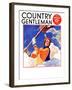 "Woman Shoveling Snow," Country Gentleman Cover, February 1, 1935-John Newton Howitt-Framed Giclee Print