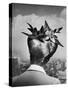 Woman Showing Her Fashionable Wartime Hairstyle Called Winged Victory-Nina Leen-Stretched Canvas