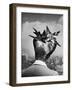 Woman Showing Her Fashionable Wartime Hairstyle Called Winged Victory-Nina Leen-Framed Photographic Print