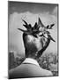 Woman Showing Her Fashionable Wartime Hairstyle Called Winged Victory-Nina Leen-Mounted Photographic Print