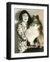 Woman Showing Off Her Pomeranian-null-Framed Photo