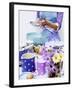 Woman Sieving Flour into a Bowl, Crockery & Eggs in Front-Linda Burgess-Framed Photographic Print