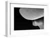 Woman Silhouette in Black and White Photo, Artistic Photo of Woman,Woman in Hat Fragment Photo, Con-Renata Apanaviciene-Framed Photographic Print