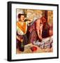 Woman Singing-Edgar Degas-Framed Giclee Print