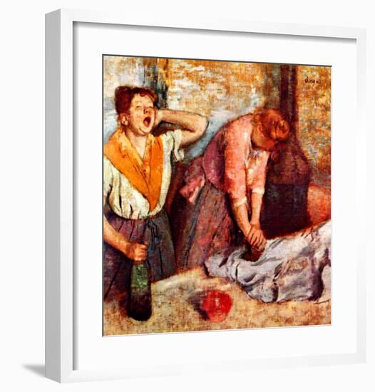 Woman Singing-Edgar Degas-Framed Giclee Print