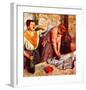 Woman Singing-Edgar Degas-Framed Giclee Print