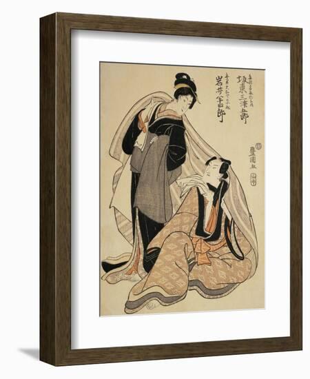 Woman Sitting and Thinking with Another Woman Standing Beside Her-null-Framed Giclee Print