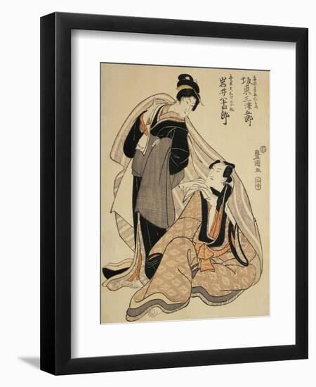 Woman Sitting and Thinking with Another Woman Standing Beside Her-null-Framed Giclee Print