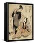 Woman Sitting and Thinking with Another Woman Standing Beside Her-null-Framed Stretched Canvas