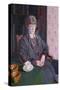 Woman Sitting at a Table (Oil on Canvas)-Harold Gilman-Stretched Canvas