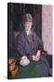 Woman Sitting at a Table (Oil on Canvas)-Harold Gilman-Stretched Canvas