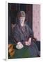 Woman Sitting at a Table (Oil on Canvas)-Harold Gilman-Framed Giclee Print