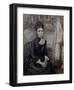 Woman Sitting by a Cradle-Vincent van Gogh-Framed Art Print