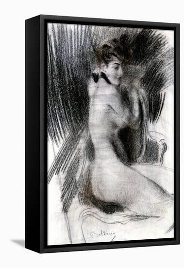 Woman Sitting, C1920-Giovanni Boldini-Framed Stretched Canvas