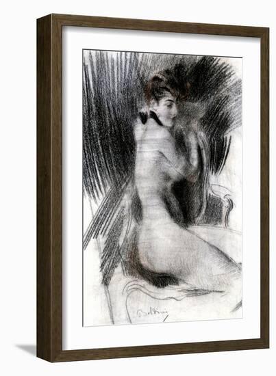 Woman Sitting, C1920-Giovanni Boldini-Framed Giclee Print