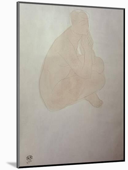 Woman Sitting Cross-Legged-Auguste Rodin-Mounted Giclee Print