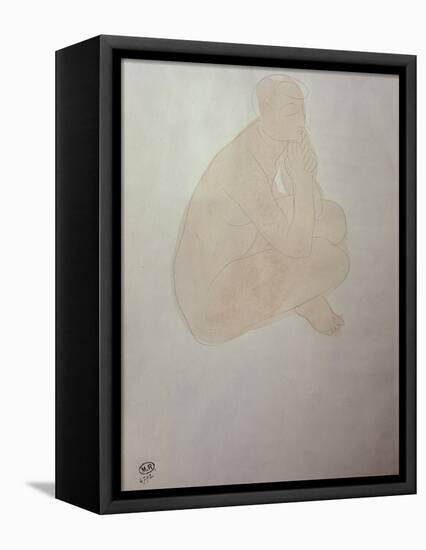 Woman Sitting Cross-Legged-Auguste Rodin-Framed Stretched Canvas