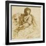 Woman, Sitting Down a Parchment: the Sibyl of Cumae-Guerchin Le-Framed Giclee Print