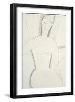 Woman Sitting Down by Amedeo Modigliani-Amedeo Modigliani-Framed Giclee Print