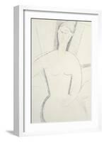 Woman Sitting Down by Amedeo Modigliani-Amedeo Modigliani-Framed Giclee Print