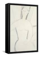 Woman Sitting Down by Amedeo Modigliani-Amedeo Modigliani-Framed Stretched Canvas