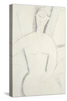 Woman Sitting Down by Amedeo Modigliani-Amedeo Modigliani-Stretched Canvas