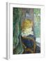 Woman Sitting in a Garden-Henri de Toulouse-Lautrec-Framed Art Print