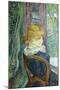 Woman Sitting in a Garden-Henri de Toulouse-Lautrec-Mounted Art Print