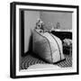 Woman Sitting in a Portable Finnish Sauna Bath-Yale Joel-Framed Photographic Print