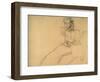 Woman Sitting in an Armchair-Gustav Klimt-Framed Giclee Print