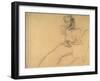 Woman Sitting in an Armchair-Gustav Klimt-Framed Giclee Print