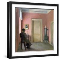 Woman Sitting in an Interior, 1915-Peter Vilhelm Ilsted-Framed Giclee Print