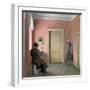 Woman Sitting in an Interior, 1915-Peter Vilhelm Ilsted-Framed Giclee Print