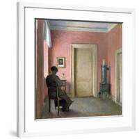 Woman Sitting in an Interior, 1915-Peter Vilhelm Ilsted-Framed Giclee Print