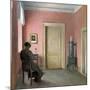 Woman Sitting in an Interior, 1915-Peter Vilhelm Ilsted-Mounted Giclee Print