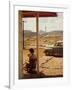 Woman Sitting in Rocking Chair on Veranda Playing with Baby on Her Lap-Andreas Feininger-Framed Photographic Print