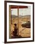 Woman Sitting in Rocking Chair on Veranda Playing with Baby on Her Lap-Andreas Feininger-Framed Photographic Print